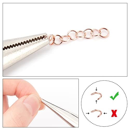 UNICRAFTALE Environ 1000pcs 3mm Or Rose Anneaux de Saut Ouverts en Acier Inoxydable Anneaux de Saut en Forme de O Résultats de Bijoux pour DIY Bracelets Colliers Fabrication de Bijoux