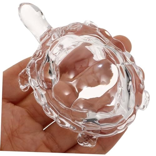 CRAFTHROU 1Pc Tortue Ornement Verre Tortue Figurine Cristal Tortue Parure Fengshui Ornement Verre Tortue Statue Verre Artisanat Tortue Artisanat Parure De Maison Tortue Parure