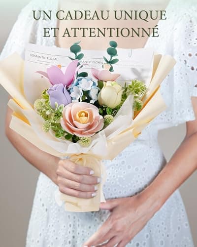 ROBOTIME Fleurs Puzzle 3D Maquette a Construire, Construction Adulte, Cadeaux Anniversaire Femmes Saint-Valentin & Décoration d'intérieur, AF01J