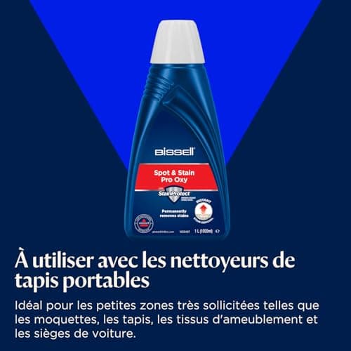 BISSELL SpotClean C3 - Aspirateur Laveur - Shampouineuse - Nettoyeur Portable Tapis, Voiture et Tissus d'Ameublement - Vaporiser, Brosser et Aspirer - Nettoyeur Détacheur Tapisserie - 340 W - 3619N