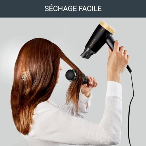 Rowenta Express Style Sèche-cheveux, Technologie Effiwatts pour utiliser moins d'énergie, Système ionique qui réduit électricité statique et frisottis, Compact, Léger, Touche air frais CV1811F0