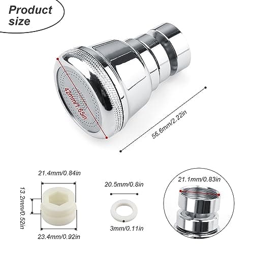 Economiseur D'eau pour Robinet, PARFCO 360° Mousseur Robinet, 3 Modes Filtre Robinet, Rallonge Robinet Cuisine pour Cuisine, Salle de Bains