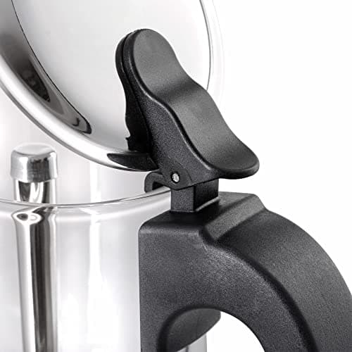 GRÄWE Cafetière à expresso en acier inoxydable avec verseuse en verre, compatible induction et tous types de feux, passe au lave-vaisselle, 4 tasses, 160 ml