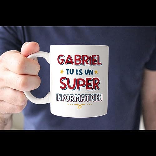 Mugffins Tasses Personnalisables pour INFORMATICIEN homme - En Français - Cadeau Personalisé- Tu es Super - 11 oz / 330 ml