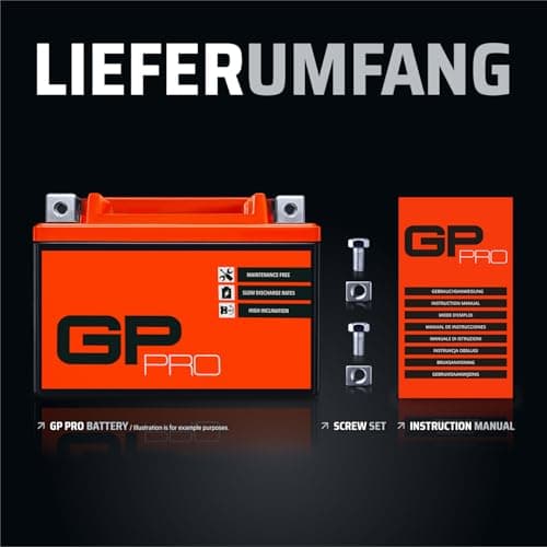GP-PRO GTX4L-BS 12V 5Ah GEL Batterie de démarrage (semblable à YTX5L-BS / YTX4L-BS) (Sans entretien / Scellé) Scooter Accumulateur