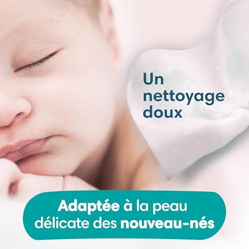 Pampers Sensitive, 1200 Lingettes pour Bébé (15x80), Sans Alcool ni Parfum, Certifié OEKO-TEX, Pour Une Toilette Douce Et Délicate