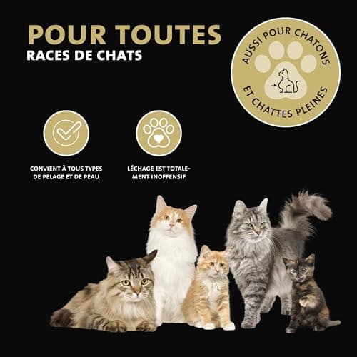 Peticare Chat Traitement Anti-Acariens des Oreilles - Nettoyant Auriculaire, Gouttes Efficaces Contre Parasites, Soulage Inflammation, Solution Démangeaisons de l'oreille - petCat Health 3011