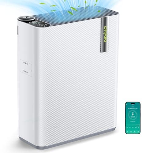 Dhyala Purificateur d'Air Intelligent, contrôle vocal/APP, Purifier jusqu'à 161m2, véritable filtre à air à charbon actif HEPA, élimine 99,97% polluants, Air Purifier pour Poussières Animaux Odeurs