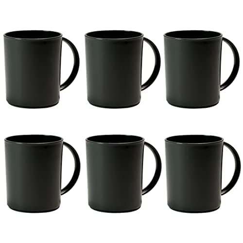 Hausfelder tasses café plastique, lot de 6, lot de mug, 6 x 360 ml, lot de tasse