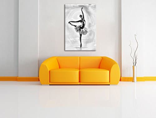 Pixxprint Ästhetische Ballerina ALS Leinwandbild/Größe: 60x40 cm/Wandbild/Kunstdruck/fertig bespannt