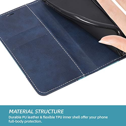 BoxTii Coque pour iPhone SE 2020 / iPhone 8 / iPhone 7, Portefeuille Etui en Cuir PU, Magnétique Protection Housse Coque pour iPhone SE 2020 / iPhone 8 / iPhone 7, Bleu