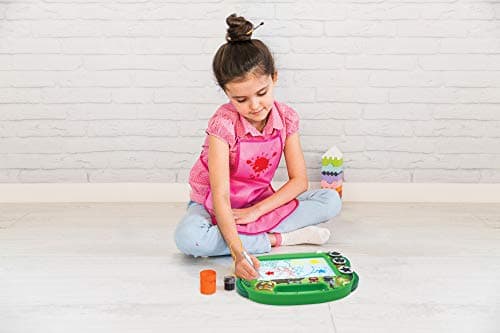 Lexibook- Ardoise Magique Multicolore Animaux, Jouet Artistique et créatif pour Filles et garçons, Magnétique avec Stylet et tampons pour Dessiner, Vert, CRANX550 3 plus ans