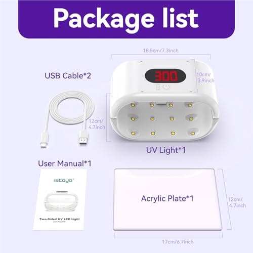 ISTOYO Lampe UV pour Résine à Deux Faces, Lumière UV pour Résine avec Affichage Numérique, Réglage de Temps plus Long (2m, 3m, 5m), Split Usagable, pour le Durcissement de la Résine, Moules en Résine
