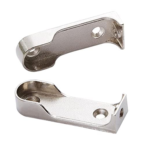 Niaciswe Supports de Tringle Ovale 8 Pièces Support Tringle Penderie Support Penderie Support Penderie D'armoire Penderie Supports Fixation Upports Ovales en Métal pour Support Barre Penderie