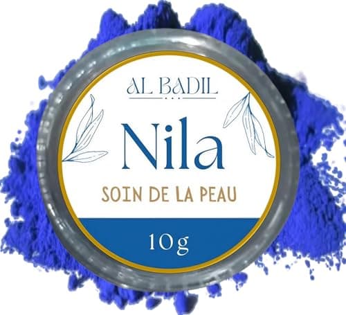 Poudre de Nila Bleu Original en pot refermable- Nila Du Maroc - Pour la peau et les cheveux - Poudre éclaircissante 100% naturelle - Secrets beauté du Maroc