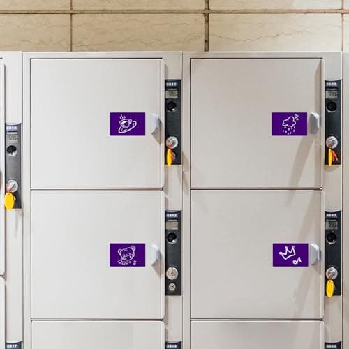 YIKIADA Lot de 500 étiquettes autocollantes en vinyle - Violet - 50 x 76 mm - Étanche - Pour déménagement, bureau, entrepôt, maison