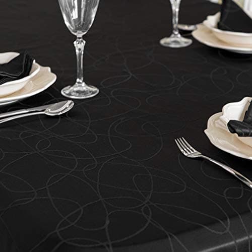 BGEUROPE Nappe - Antitache - Noir - Réf. Lines - 150cm x 300cm