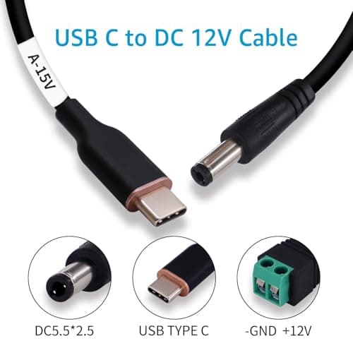 DSD TECH MagicConn SH-CP15A Câble d'alimentation USB Type C vers DC