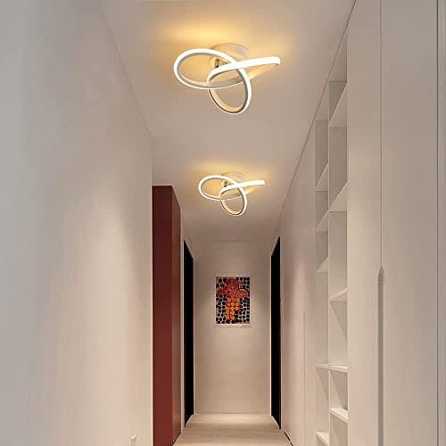 Osairous Plafonnier LED Moderne, 22W 2500LM Lampe de Plafond Blanc Chambre, Luminaire Plafonnier Cuisine en Aluminium pour Balcon Salon Couloir, Blanc Chaud 3000K, Dia 25cm