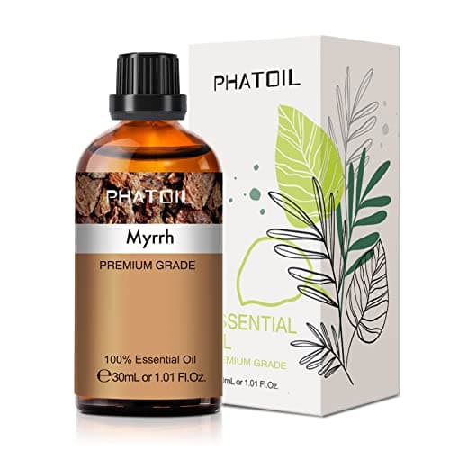 PHATOIL Huile Essentielle Myrrhe 30 ml, Huile Essentielle pour Diffuseur Aromathérapie Pure Naturelle, Huile de Myrrhe pour Humidificateur, Bougies