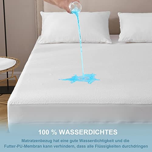Bedecor Housse Matelas 80 x200 x 30 cm Fermeture Eclair Impermeable Housse Anti Punaise de lit, Respirante Coton Anti acarien Housse Protection Matelas 80 x 200 cm