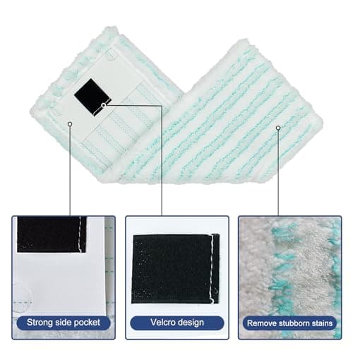 Balais Serpillères de Rechange, Serpillères en Microfibre pour Leifheit Clean Twist M Ergo Micro Duo, Remplacement des Têtes de Recharge de Vadrouille Chiffon 3 Pièces