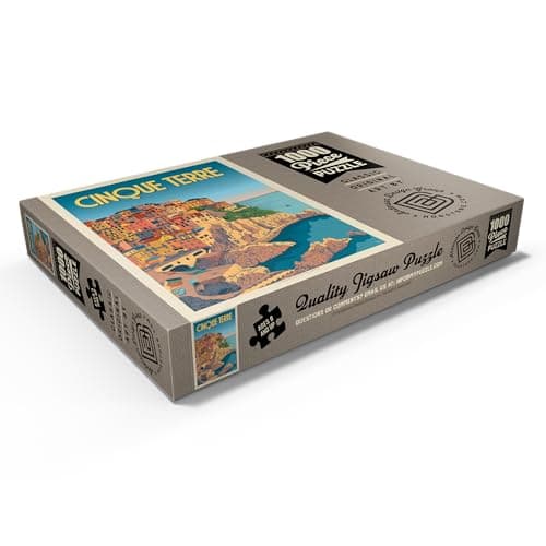 MyPuzzle Italie : Cinque Terre, Affiche Vintage - Premium 1000 Pièces Puzzle - Collection spéciale MyPuzzle de Anderson Design Group