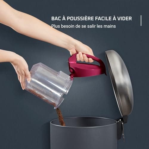 Rowenta Swift Power Cyclonic Aspirateur sans sac, Capacité 1,2 L, Haute performance, Moteur basse consommation, Compact, Brosse parquet RO2933EA, Bordeaux