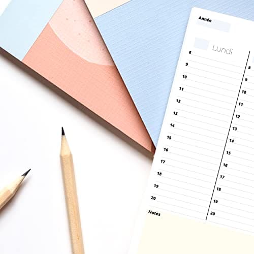 PACKLIST Planning Semaine A4 - Weekly Planner, Agenda To Do List Bloc Note - Agenda Semainier Francais - Planning Hebdomadaire Au Design Exclusif