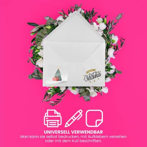 Netuno 100 enveloppes blanches C6 114 x 162 mm 100g rabat pointu enveloppes élégantes enveloppes commerciales pour lettres d'affaires baptême première communion mariage invitations anniversaires
