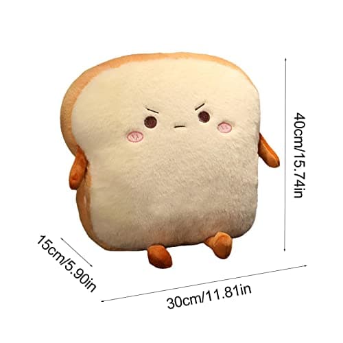 Générique Oreiller en Peluche Toast | Coussin Chauffe-Mains en Peluche - Décor à la Maison Mignon Coussin Chauffe-Mains pour canapés canapés Lits chaises Bureaux