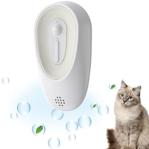 Holzsammlung Désodorisant Litière pour Chat, Désodorisant Marche/Arrêt Automatique, Boîtes à Litière pour Animaux de Compagnie Machine à Enlever les Odeurs, Éliminateur d'odeurs Rechargeable USB