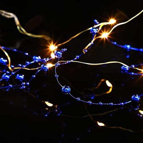 GEFIRE 18 Pièces Perles d'eau Bleu, Bougies Flottantes, Perle d'eau, Bougie Flottante pour Vases, Remplisseurs de Bouteilles d'eau, Mariages, Décorations de Centres de Table (1.2M)