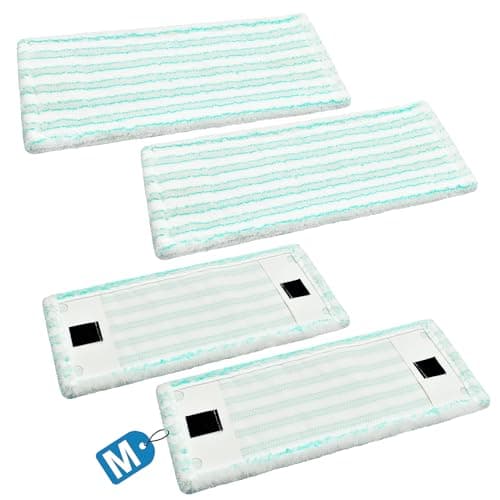 GFRED Lot de 4 Serpillères de Rechange en Microfibre Compatibles avec Leifheit Clean Twist M Ergo Micro Duo Housses de Rechange Serpillère Humide et Sec Convient à Tous Les Types de Sols