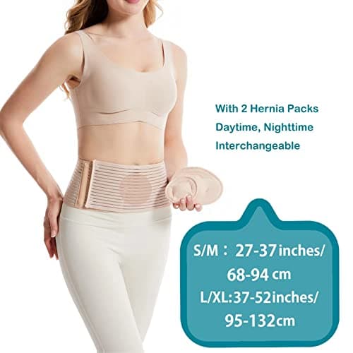 Hernie ombilicale | hernie abdominale pour hommes et femmes | attache de hernie ombilicale avec 2 coussins de compression de hernie | sangles de soutien ventrales, suprastriques et postopératoires