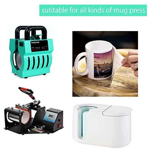 SIGNZWORLD Ensemble de 36 Tasses Blanches de Sublimation Tasses à café Mugs à Sublimation en Céramique avec Boites Grande Poignée 325 ml