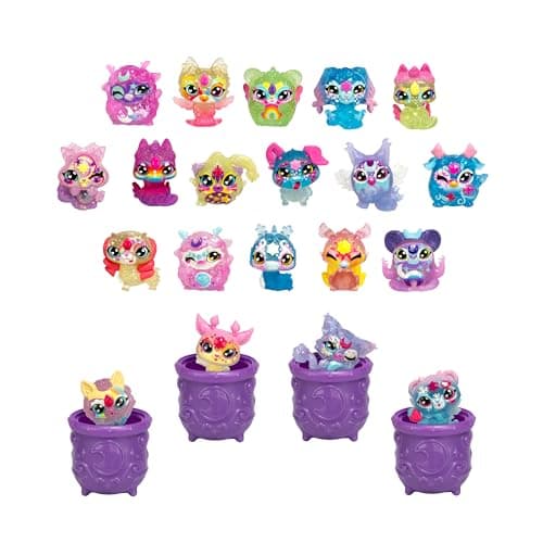 Méga coffret Magic Mixies Minis, série Shimmerverse, 20 Mini Mixies inclus dont 4 Magic Mixies Minis cachés dans 4 mini chaudrons inclus 5 pouvoirs de Mini Mixies à découvrir, 90 Minis à collectionner