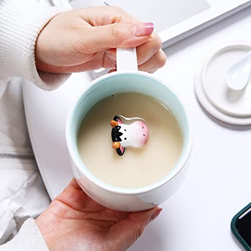 Hperu Tasse de café 3D Figurine Animale en céramique à l'intérieur de Tasses de thé à thé.