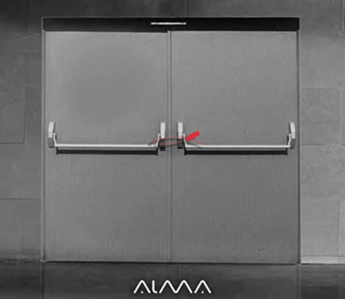100 Scellé de sécurité pour porte de emergence. Largeur 400 mm. Couleur: Rouge. Matière: Polypropylène. Numérotation consécutive marquée à chaud