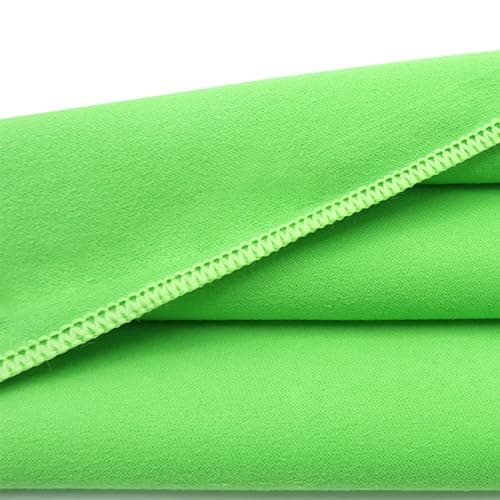 Leeyunbee Lot de 2 Serviettes en Microfibre, 160 x 80 cm Serviette de Bain et 80 x 40 cm Petite Serviette, Serviette de Sport à Séchage Rapide, Serviette Microfibre Compacte pour Sport, Voyage (Vert)