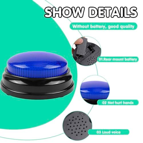 BEAN LIEVE 6 Pack Game Jeu Buzzer avec 2 lumières et Sons différents, des Boutons de Buzzer de Quiz Show, Parfait pour Les Nuits de Trivia familiale et l'activité d'enseignement en Classe