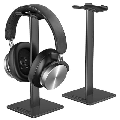 New Bee Support Universel pour écouteurs Over Sennheiser, Sony, Audio-Technica, Bose, Shure, AKG, Casque de Jeu et Affichage, Aluminium + TPU + ABS, Noir
