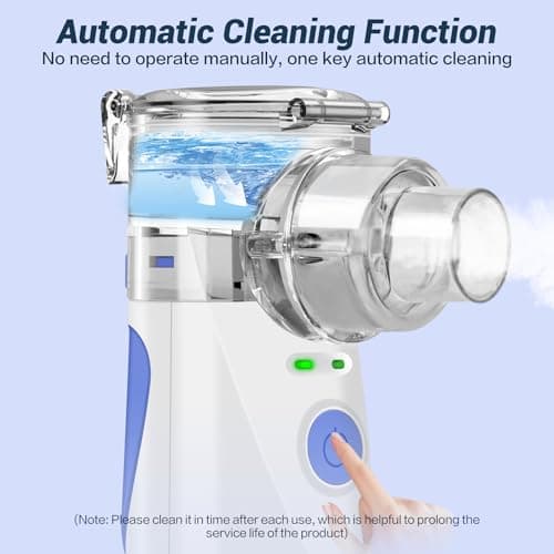 LanBlu Nebulisateur Enfant, Nébuliseur Portable Set avec Deux Modes de Nébulisation, Ultra-Silencieux Electrique Inhalateur Vapeur Nasal, Taille des Particules 1-5μm Aerosol pour Bebe et Adultes