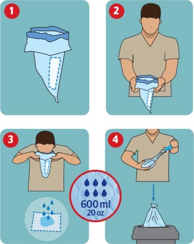V600x80 Sac VOMITOIRE MULTIPACK = 80 sacs. Avec jupe extérieure intégrée pour la protection des mains. Absorbe 600 ml. Hypoallergénique et testé dermatologiquement. (Lot de 4 = 80 sacs avec tapis)