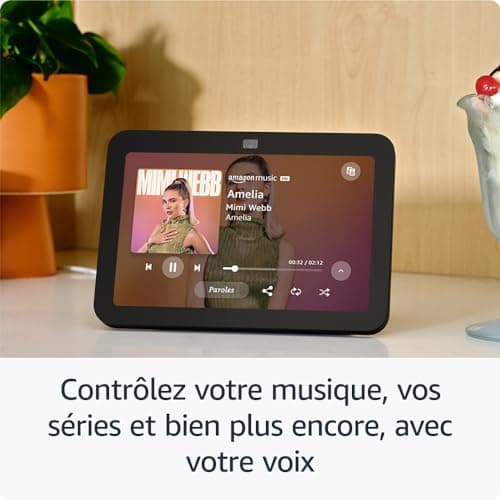 Echo Show 8 (Nouvelle génération) | Écran tactile HD connecté avec son spatial, hub connecté intégré et Alexa | Blanc