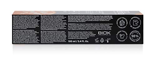 Ecodenta Dentifrice au Charbon Actif Dents Blanches Sans Fluor I Dentifrice au Charbon Noir Blanchiment des Dents I Dentifrice Blanchiment des Dents au Charbon Actif Noir Saveur Orange 100ml