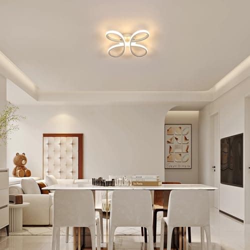 Comely Plafonnier LED Moderne, 30W 3375LM Lampe de Plafond, Luminaire Plafonnier LED pour Chambre salon, Salle à manger Cuisine, Lumière Chaude 3000K, 30cm, Argent