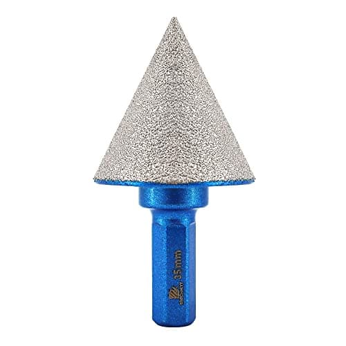 Foret conique diamant pour carrelage 35mm–BRSCHNITTx perceuse électrique à tige hexagonale, foret biseauté pour façonner l'élargissement, nettoyer les trous existants de granit, marbre et porcelaine