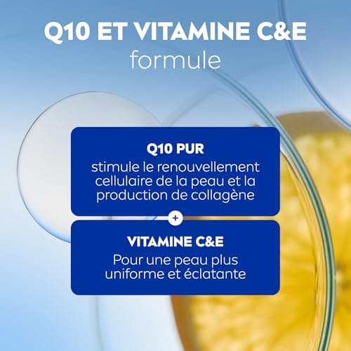 NIVEA Q10 Energy Soin Contour des Yeux (1x15 ml), crème anti rides yeux enrichie vitamine C & Guarana antioxydants, crème anti-âge anti-cerne yeux peaux ternes et fatiguées