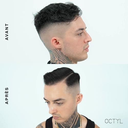 OCTYL Water Pomade | Brillance parfaite | Fixation forte et idéale | Cire coiffante pour hommes | Cire professionnelle développée par des barbiers |80gr